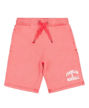Franklin & Marshall Vintage Arch Logo Sweat Shorts - Light Pink