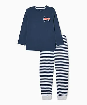 Zippy Little Car T-Shirt With Joggers Set - Blue