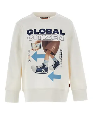 Original Marines Global Citizen Themed Graphic Sweatshirt - White