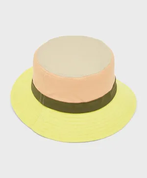 Name It Color Block Bucket Hat - Salmon Buff