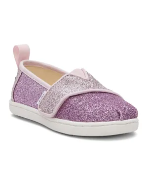 Toms Tiny Alpargata Iridescent Glimmer Shoes - Lilac