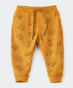 Jam All Over Printed Joggers - Yellow