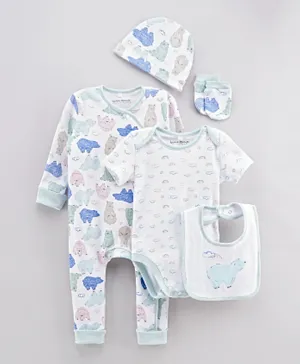 Homegrown 5Pc Sustainable Bears Gift Set - Baby Blue