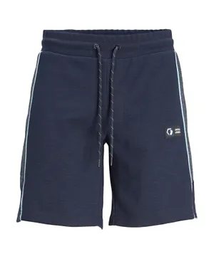 Jack & Jones Junior Jpstlogan Sweat Shorts - Navy Blue