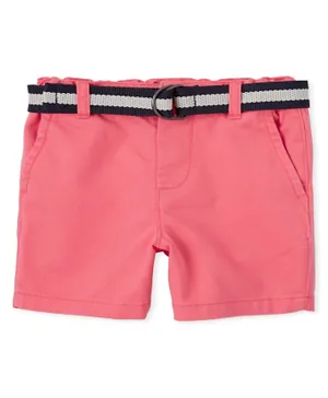 The Children's Place Belted Chino Shorts - Pink