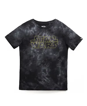 The Souled Store Official Star Wars Tie Dye T-Shirt - Black