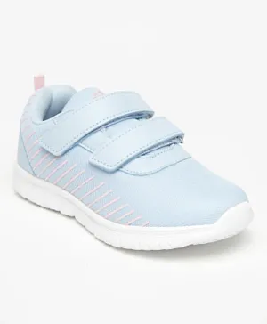 Oaklan by Shoexpress Textured Velcro Closure Sports Shoes - Blue