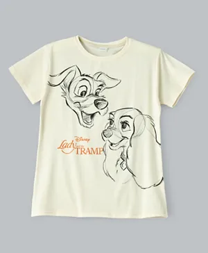 Disney Lady and the Tramp T-Shirt - Off White