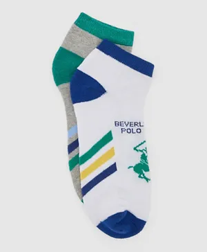 Beverly Hills Polo Club 2 Pack Ankle Socks - Multicolor