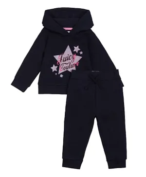 Juicy Couture Glitter Logo Hoodie & Joggers/Co-ord Set - Blue