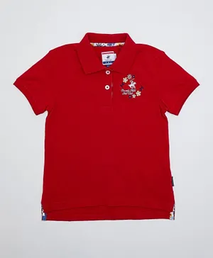 Beverly Hills Polo Club Logo Embroidered T-Shirt - Red