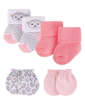 Hudson Childrenswear 2 Pack Printed Socks And Mittens Set - Multicolor