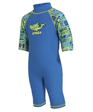 Zoggs Deep Sea Sun Protection One Piece Swim Suit - Blue
