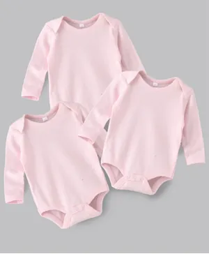 Rock a Bye Baby 3 Pack Bodysuit - Baby Pink