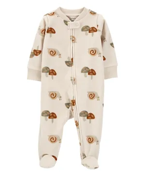 Carter's Snail Fleece Zip-Up Sleep & Play Pajamas - Multicolor
