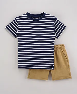 Minoti Striped 2 Piece Nightsuit - Blue