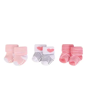 Hudson Childrenswear 3 Pack Heart Socks - Multicolor