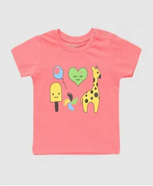 Zarafa Giraffe T-Shirt - Pink
