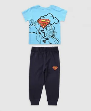 Zarafa Superman Graphic T-Shirt & Joggers Set - Blue