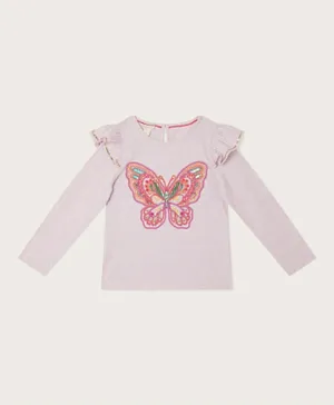 Monsoon Children Butterfly Sequin Top - Lilac