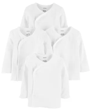 Carter's Pack of 4 Side Snap Tees - White