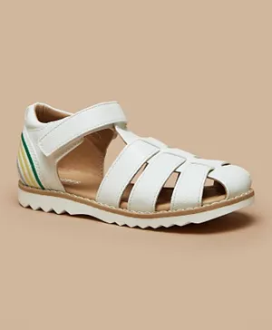 Juniors Solid Multi-Strap Sandals - White