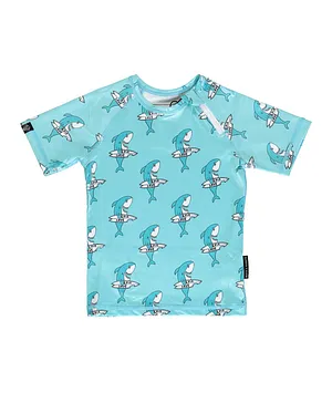 Beach & Bandits Shark Dude Swim Tee - Blue