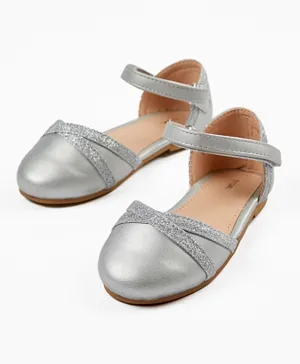 Zippy Velcro Closure Ballerinas - Grey
