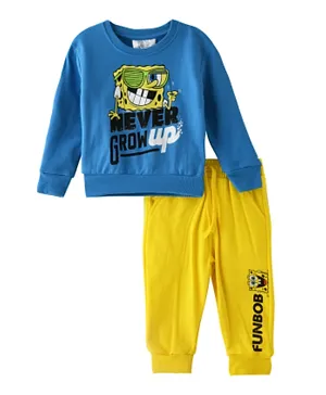 Nickelodeon Spongebob Never Grow Up Sweatshirt With Jogger Set - Blue