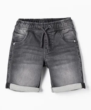 Zippy Solid Sporty Shorts - Dark Grey