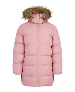 Jack Wills Fur Hooded Neck Winter Jacket - Pink