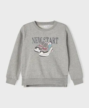 Name It New Start Sweatshirt - Grey Melange