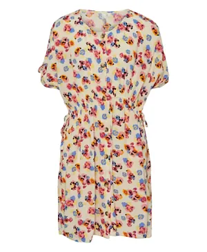 Little Pieces All Over Printed Dress - Multicolor