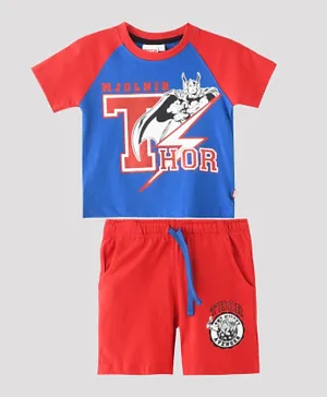 Marvel Thor T-shirt With Shorts Set - Multicolor