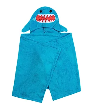 Zoocchini Hooded Towel Sherman the Shark - Blue