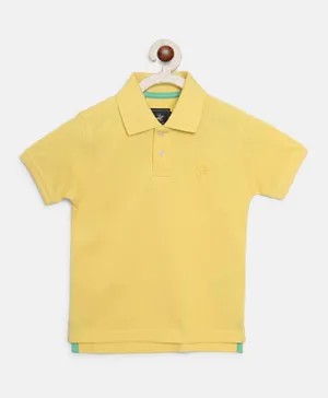 Beverly Hills Polo Club Logo Embroidered T-Shirt - Yellow