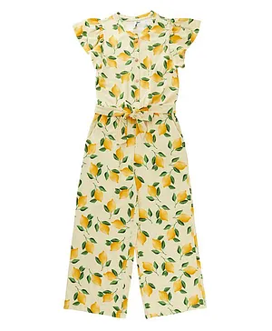 Little Pieces Lemon Printed Jumpsuit - Pale Banana