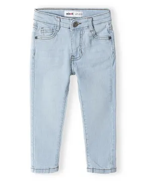 Minoti Solid Denim Jeans - Blue