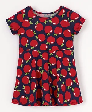 The Children's Place Short Sleeves Dress - Red and Black
