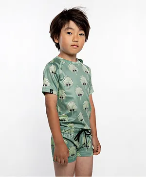Beach & Bandits Let It Leaf Swim Tee - Basil