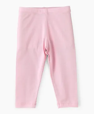 Jelliene Basic Knit Leggings - Pink