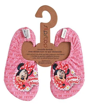 Slipstop Disney Minnie Mouse Print Pool Shoes - Pink