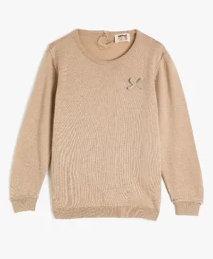 Koton Bow Applique Sweater - Beige