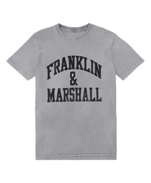 Franklin & Marshall Vintage Arch Logo Tee - Grey