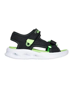 Skechers S Lights Sola Glow Sandals - Black & Green