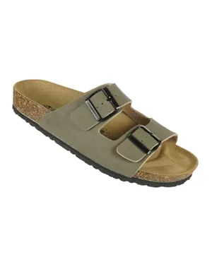 Biochic Double Strap Slip On Sandals 012 368 9900 - Tortora Green