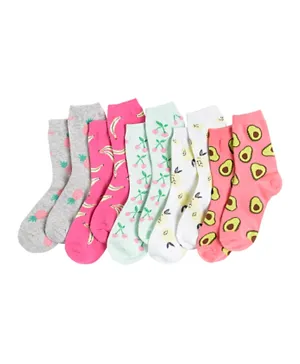 SMYK 5 Pack Printed Socks - Multicolor