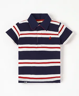 JoJo Maman Bebe Striped T-Shirt - Blue