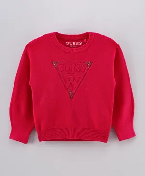 Guess Kids Sequin Sweater - Red