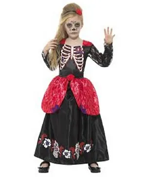 Smiffys Day Of The Dead Deluxe Costume - Black Red